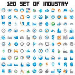 set of factory vector , set of industry logo