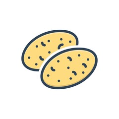 Color illustration icon for potatoes