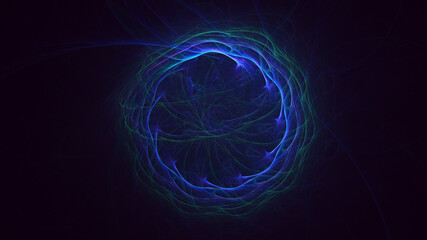 3D rendering abstract round light background