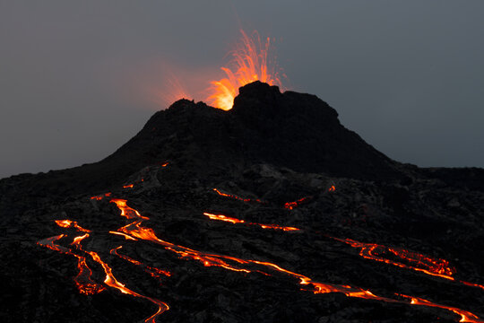 Volcanic eruption Reykjanes Peninsula Iceland