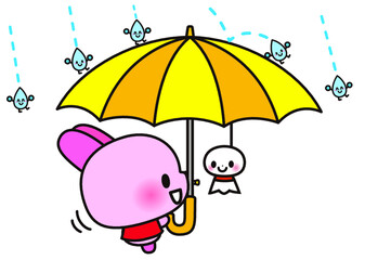 うさぎと傘