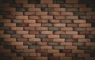 Old grunge brick wall background, Common sight in the local city. Use for design and texture. Vintage tone.