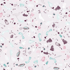 Terrazzo Texture Vector. Flooring Seamless Pattern