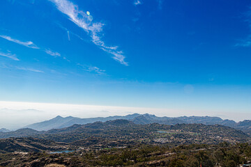 beautiful clouds at aravali mountain range at mount abu.
