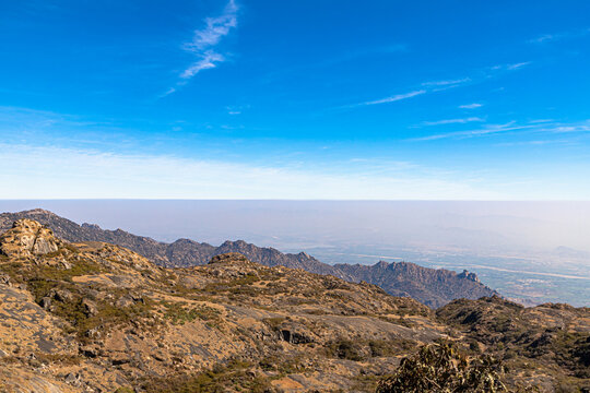 beautiful clouds at aravali mountain range at mount abu.