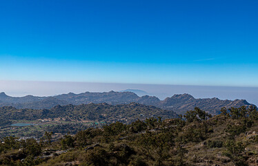 beautiful clouds at aravali mountain range at mount abu.