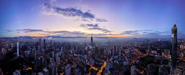 Kuala Lumpur cityscape in the early morning
