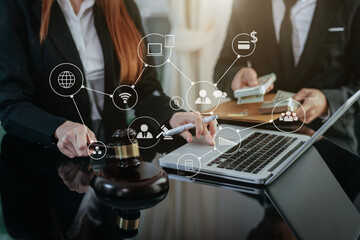 Close up businessman or Lawyer signing contract making a deal, classic business at office in the morning.