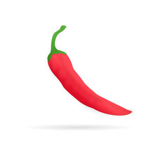 Hand drawn 3D chili pepper illustration