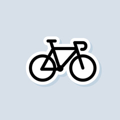 Bicycle sticker, logo, icon. Vector. Cycling. Bike sign. Vector on isolated background. EPS 10