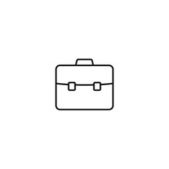 Briefcase line icon, linear style pictogram isolated on white. Suitcase, portfolio symbol.