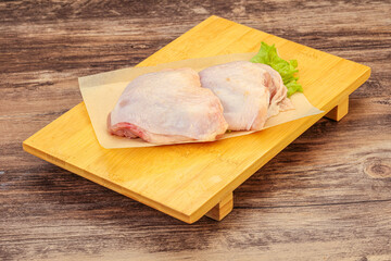 Raw chicken hip for cooking