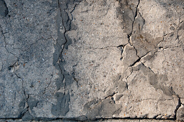 Distress old cracked concrete, cement, asphalt wall texture. Surface and background for web design