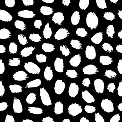 Vector seamless pattern with hand drawn abstract elements. Brush stroke pattern