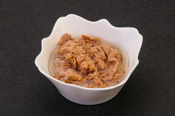 Canned tuna fillet for salad