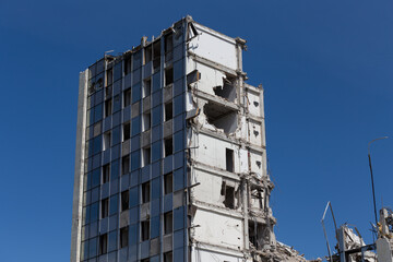 Demolished house before reconstruction