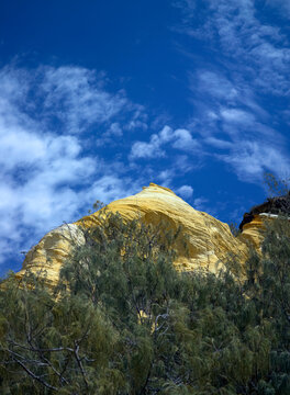 Rocky hillside on eastcoast of  Fraser Island