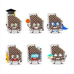 School student of Otacos food cartoon character with various expressions