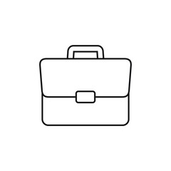 Briefcase line icon, linear style pictogram isolated on white. Suitcase, portfolio symbol.