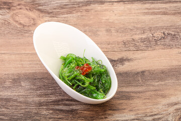 Asian traditional chukka salad in the bowl