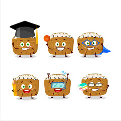 School student of inarizushi cartoon character with various expressions