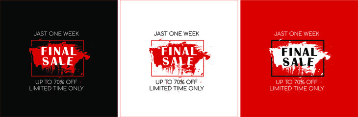 black white and red sale image