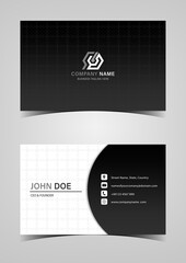 Modern luxury style business card template design with black and gray color.