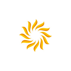 Naklejka na ściany i meble Sun Logo Simple Design
