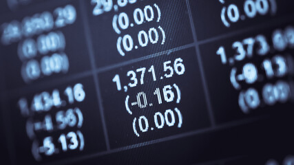 Financial accounting of profit summary graphs analysis. The business plan at the meeting and analyze financial numbers to view the performance of the company in stock market exchange.
