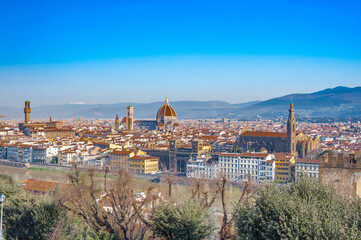 Fototapeta na wymiar View of Florence from Piazzale Michelangelo, Florence, Tuscany, Italy