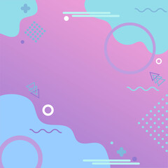 Vector bright background in memphis style 