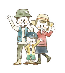 アウトドアウェアの家族