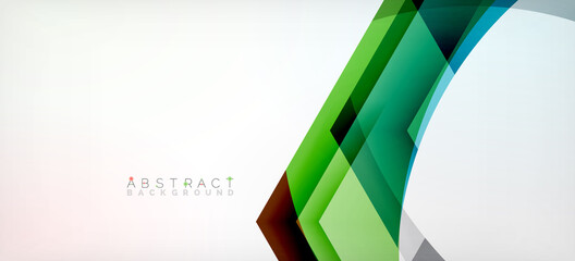 Transparent hexagons geometric shapes abstract background