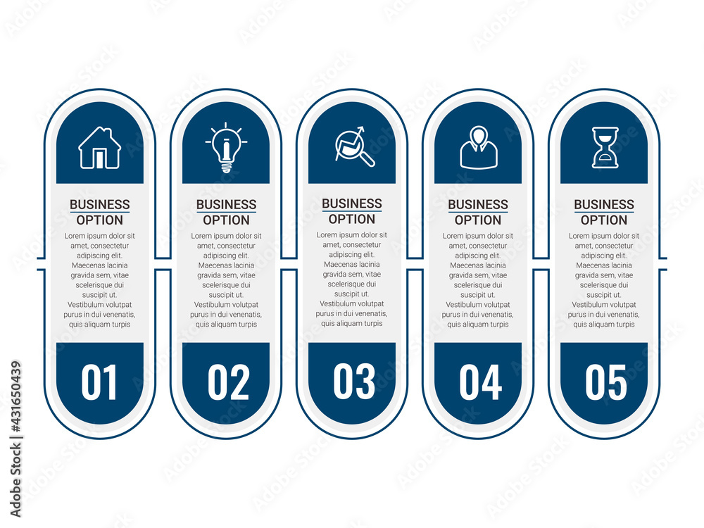 Poster business data visualization. timeline infographic icons designed for abstract background template. v