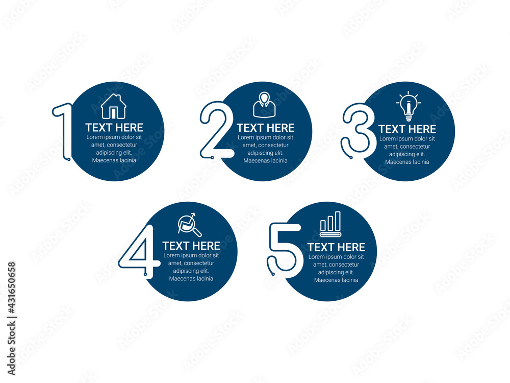 Poster business data visualization. timeline infographic icons designed for abstract background template. v
