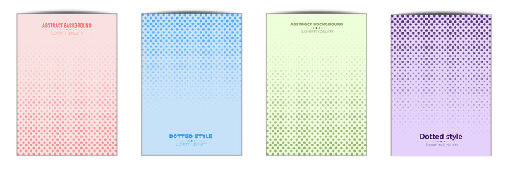 Abstract halftone background set in four colors