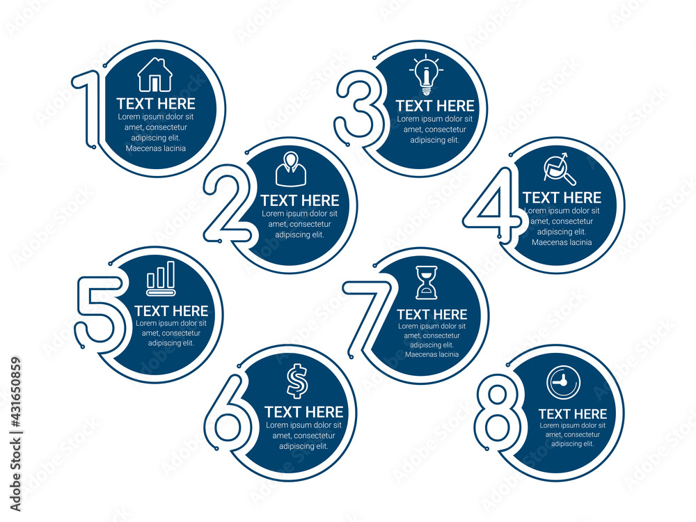 Poster business data visualization. timeline infographic icons designed for abstract background template. v