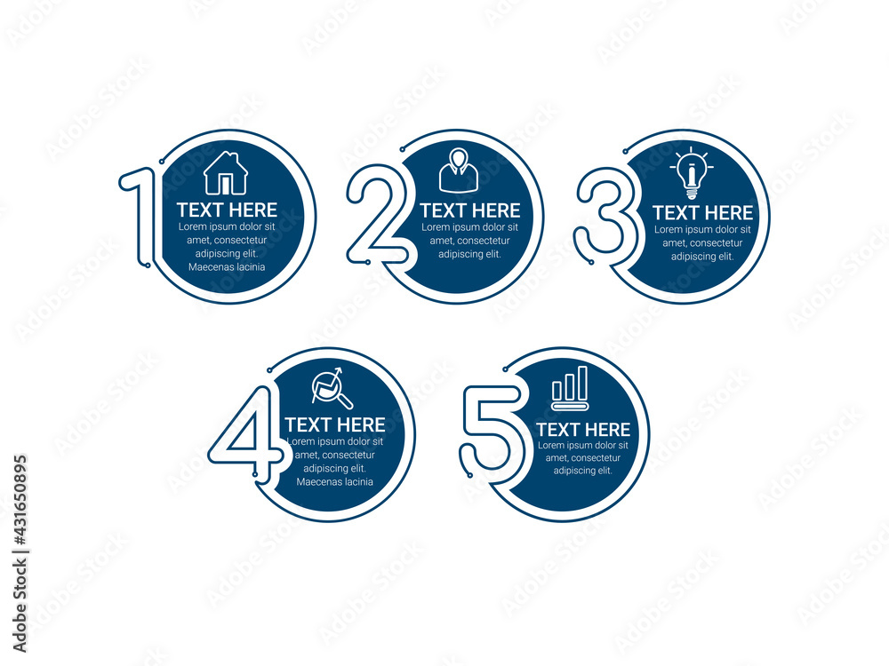 Poster business data visualization. timeline infographic icons designed for abstract background template. v