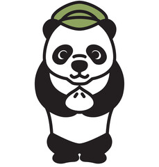 中華饅頭を売るパンダくん
