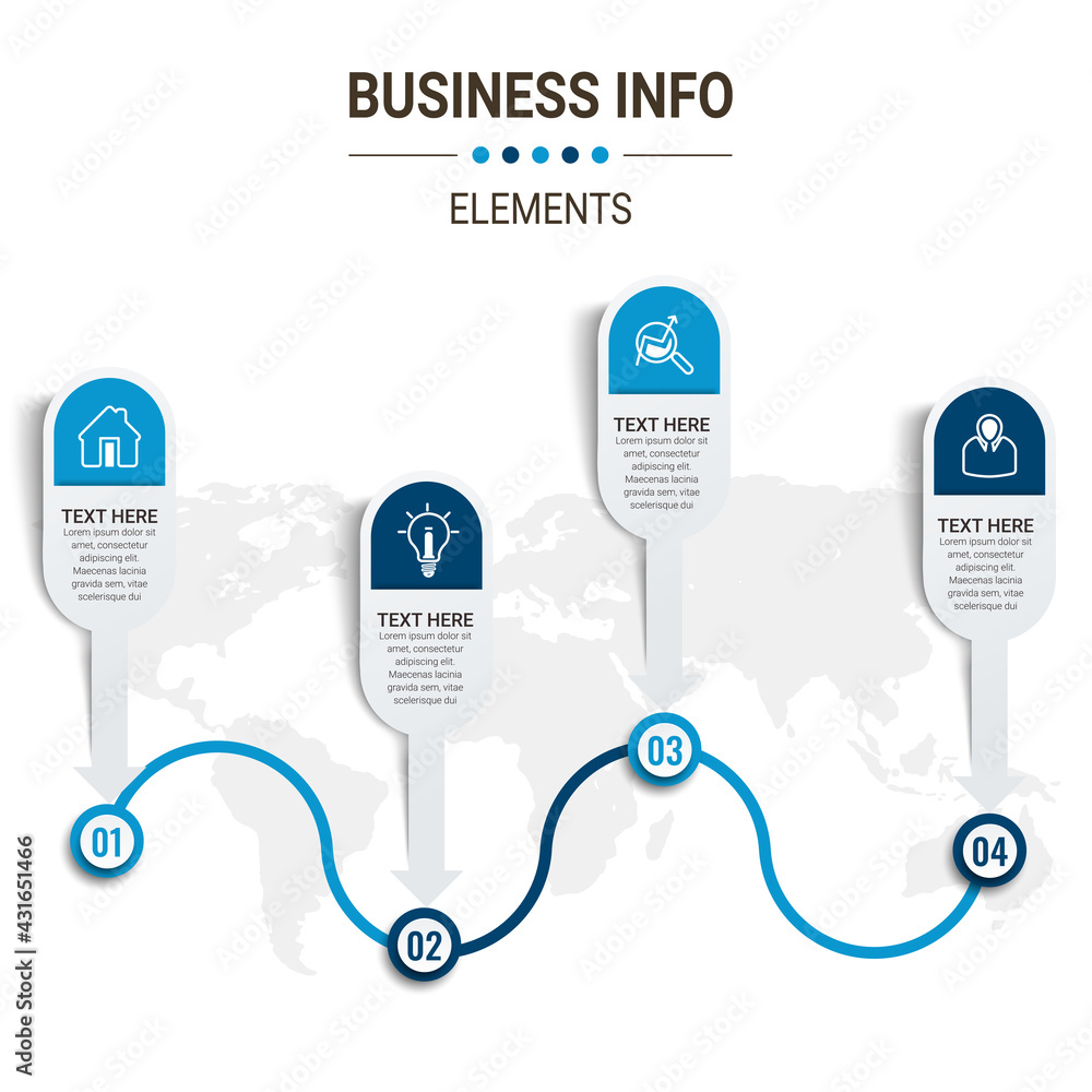 Poster business data visualization. timeline infographic icons designed for abstract background template. v