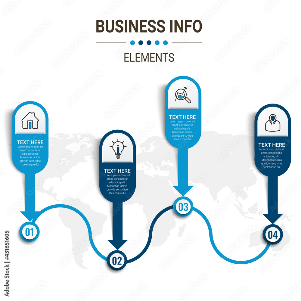 Poster business data visualization. timeline infographic icons designed for abstract background template. v