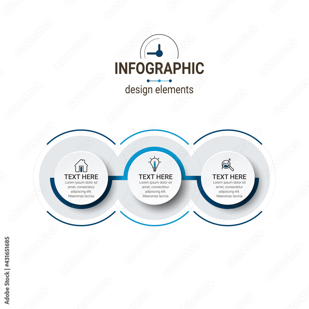 Poster business data visualization. timeline infographic icons designed for abstract background template. v