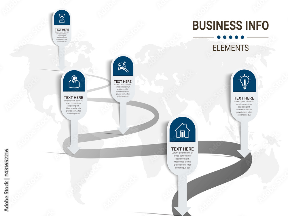 Poster vector business infographics. financial analysis data graphs and diagram, marketing statistic workfl