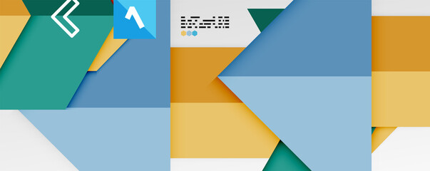 Shiny color triangles and geometric shapes vector abstract background