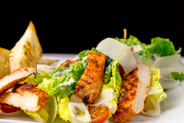 Salad with grilled chicken