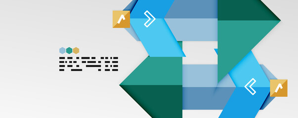 Shiny color triangles and geometric shapes vector abstract background