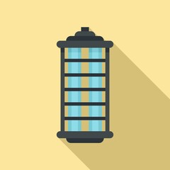 Insect hunt lamp icon, flat style