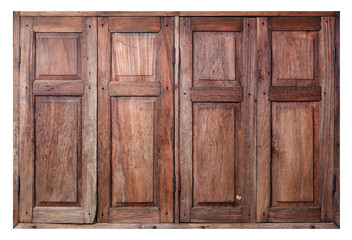 Obraz premium old wooden door with shutters