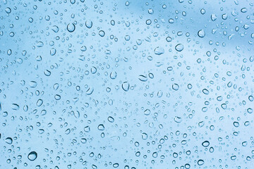 water drops on glass