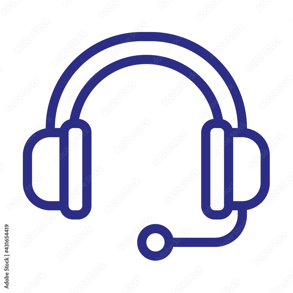 Poster customer service help support single isolated icon with outline style